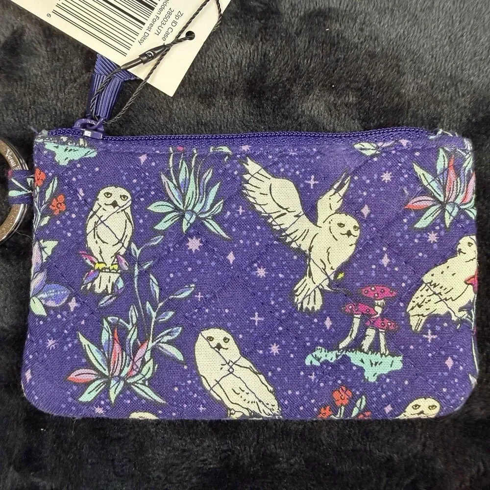 Vera Bradley Harry Potter Forbidden Forest Zip ID Case Keychain Coin Purse NEW